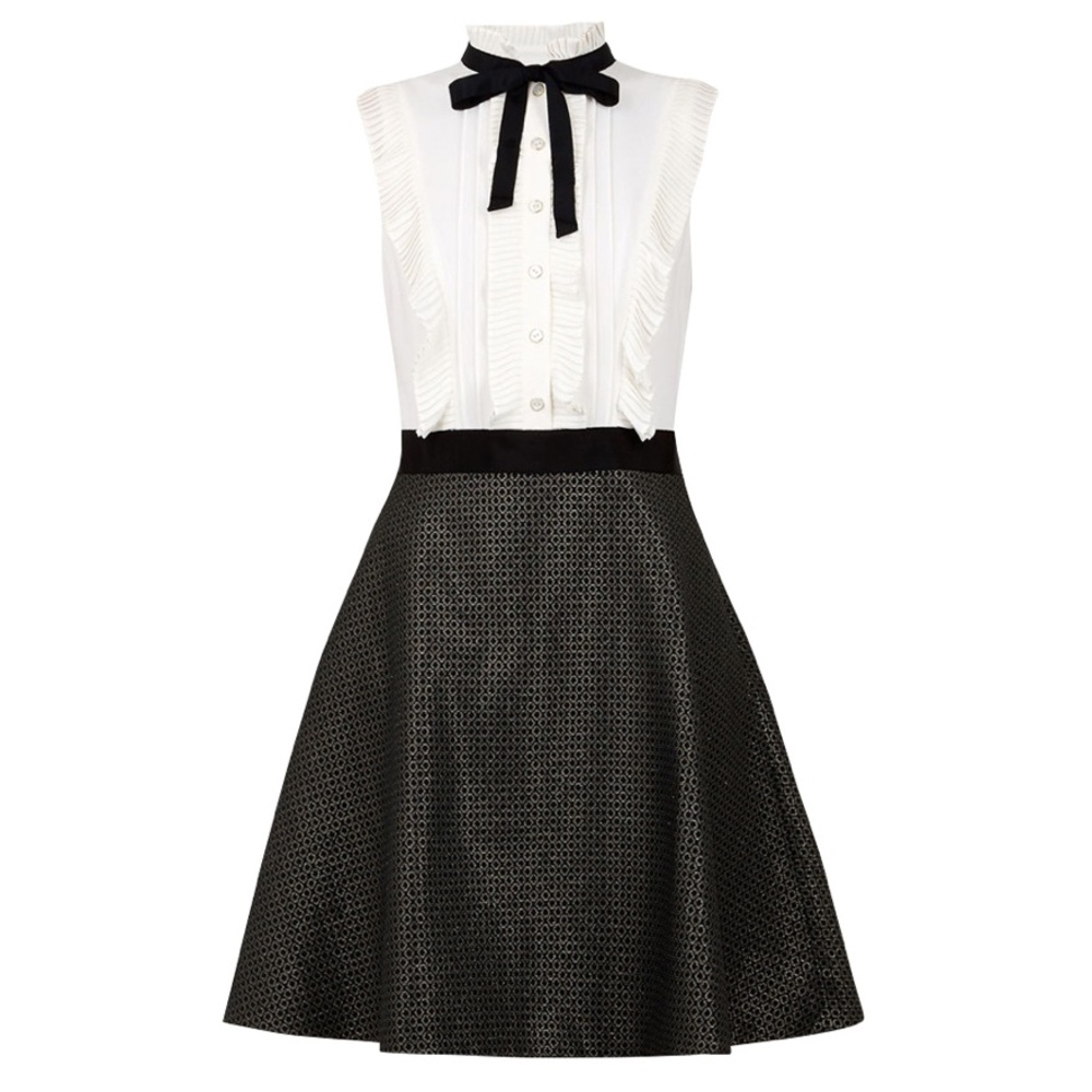 Ted Baker Black and White Midi Dress